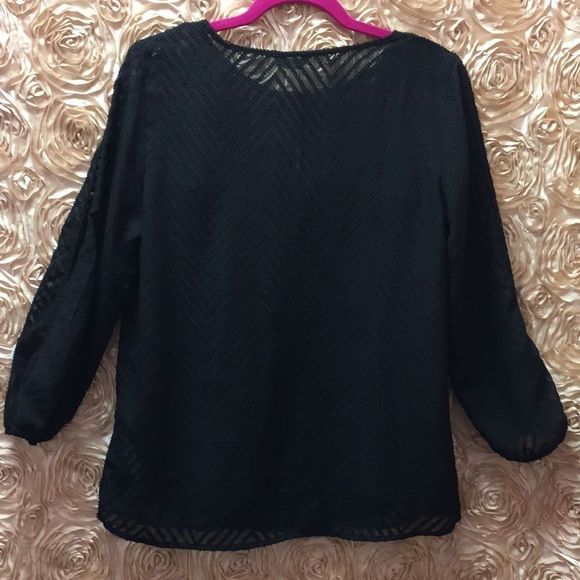 NWT 💟 Denver Hayes Black Top/Blouse - Picture 6 of 10